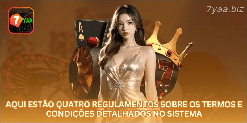 Aqui estão quatro regulamentos sobre os termos e condições detalhados no sistema.