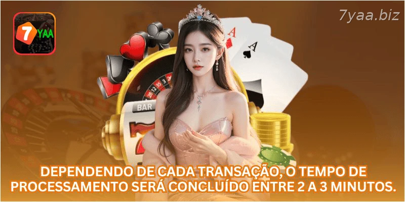 Dependendo de cada transação, o tempo de processamento será concluído entre 2 a 3 minutos.