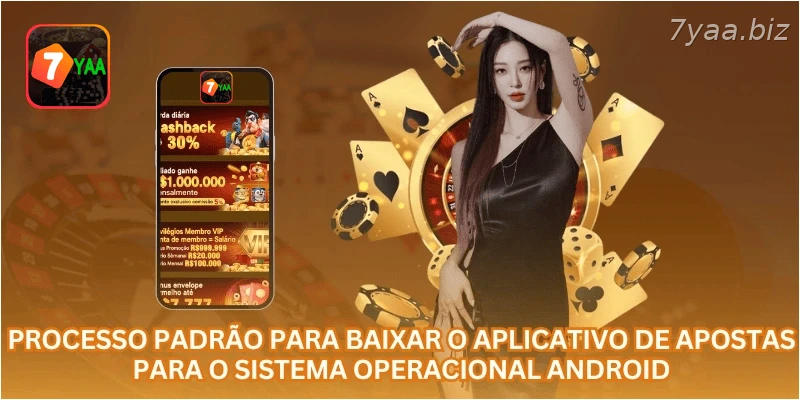 Processo padrão para baixar o aplicativo de apostas para o sistema operacional Android.