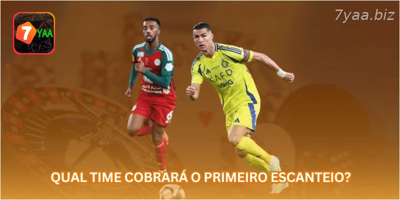 Qual time cobrará o primeiro escanteio?